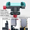 PROMEND Aluminum Alloy Cell Phone Holder Adjustable Angle Rotating Motorcycle Navigation Support, Style: SJJ-299E Rearview Mirror Silver - Image 7