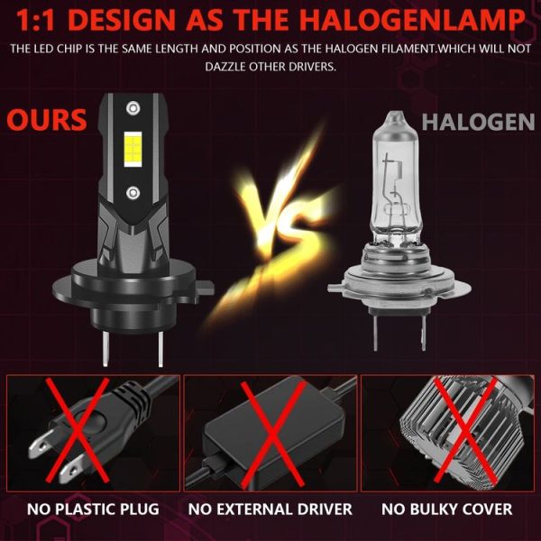 Car Universal Direct Plug LED Headlight Retrofit Bulb, Specifications: H7 - Image 3