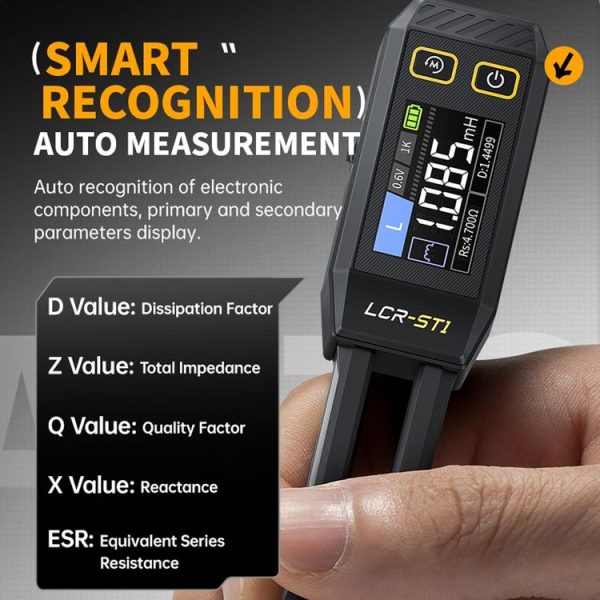 FNIRSI Digital Tweezers Resistor Capacitor Component Test Multimeter (LCR-ST1) - Image 5