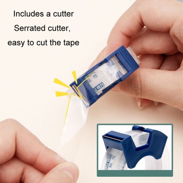 Deli Transparent Tape Student Stationery Office Correction Questions Sticky Typo Tape With Cutter - Image 6