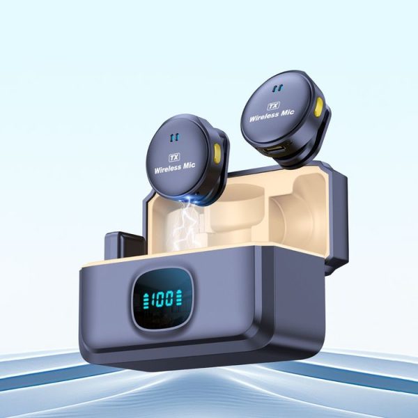 8 Pin Wireless Lavalier Button Microphone With Magnetic Suction & Back Clip Design - Image 2