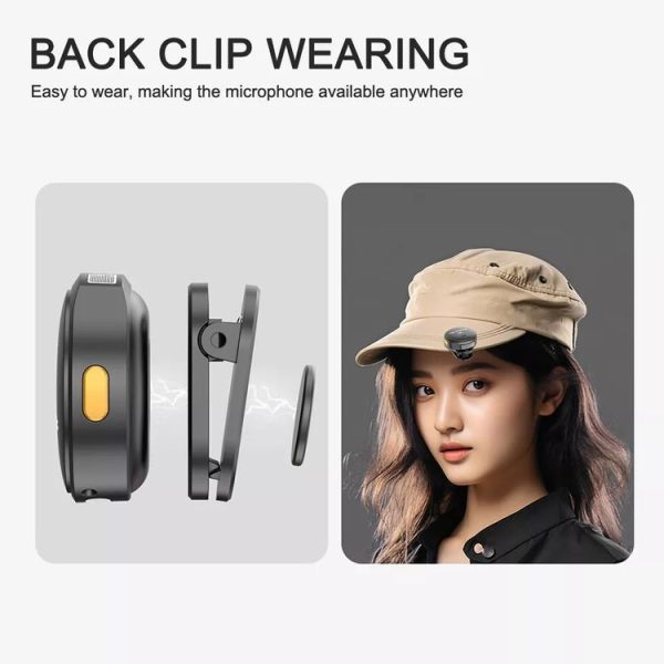 8 Pin Wireless Lavalier Button Microphone With Magnetic Suction & Back Clip Design - Image 6