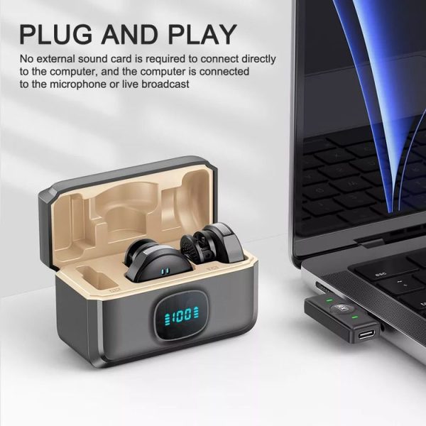8 Pin Wireless Lavalier Button Microphone With Magnetic Suction & Back Clip Design - Image 9