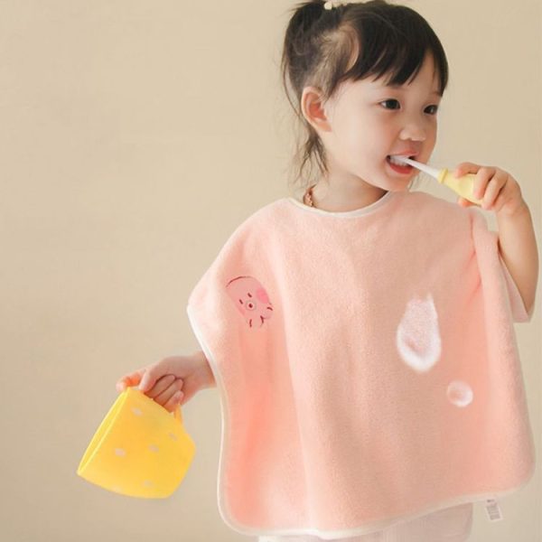 Children Wash Towel Brushing Baby Bib Not Wetsuit Multifunctional Facial Washing Towel, Color: Gray Plane - Image 2