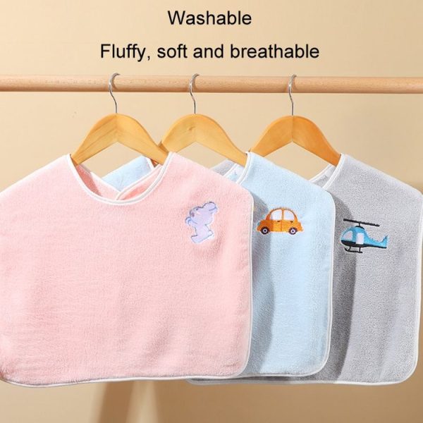 Children Wash Towel Brushing Baby Bib Not Wetsuit Multifunctional Facial Washing Towel, Color: Gray Plane - Image 7