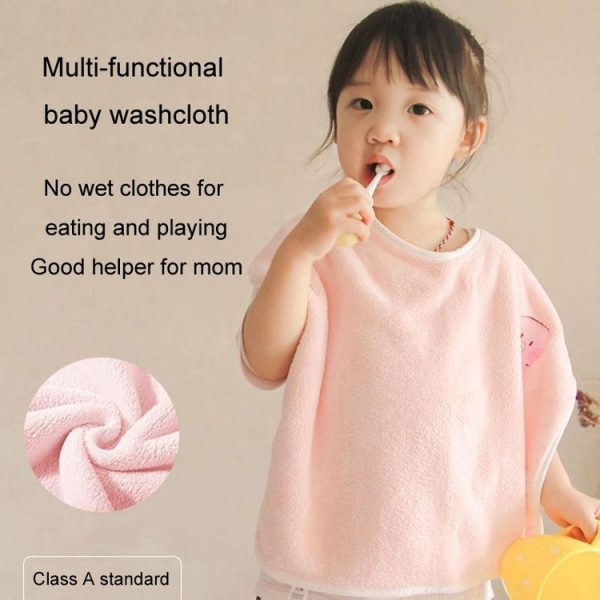 Children Wash Towel Brushing Baby Bib Not Wetsuit Multifunctional Facial Washing Towel, Color: Gray Plane - Image 8
