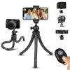 Octopus Fish Silicone Camera Tripod Desktop Folding Stand With Bluetooth Controller+Adapter+Phone Clip+Storage Bag+Screws - Image 2