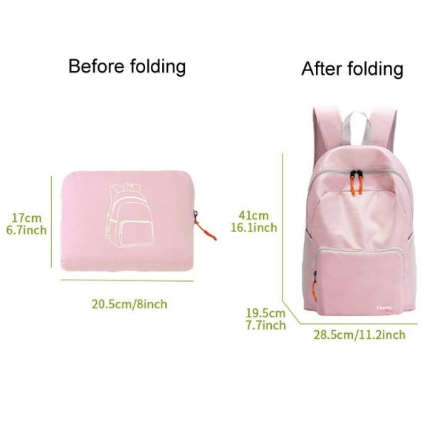 Lightweight Sports Mountaineering Bag Portable Folding Double Shoulder Backpack (Blue) - Image 3