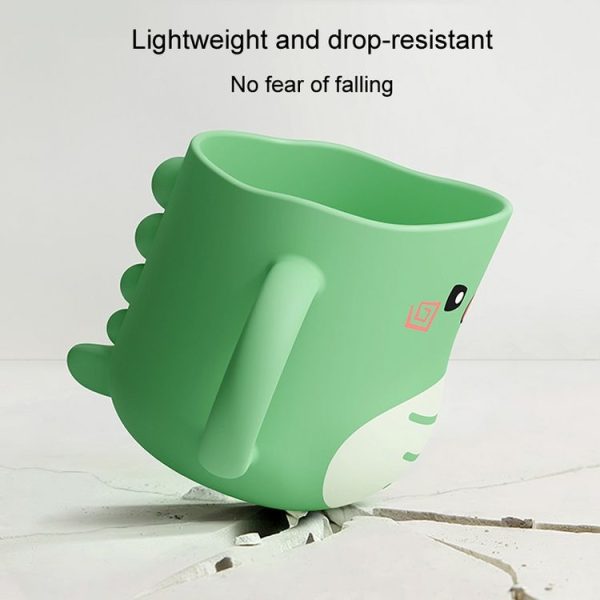 Water Mug Brushing Cup Baby Home Cute Cartoon Drop-Proof Eco-Friendly Dinosaur Cup (Green) - Image 5