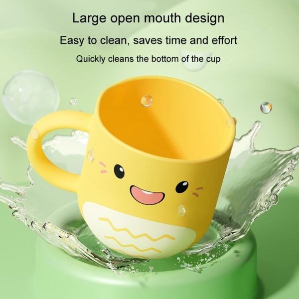 Water Mug Brushing Cup Baby Home Cute Cartoon Drop-Proof Eco-Friendly Dinosaur Cup (Green) - Image 9