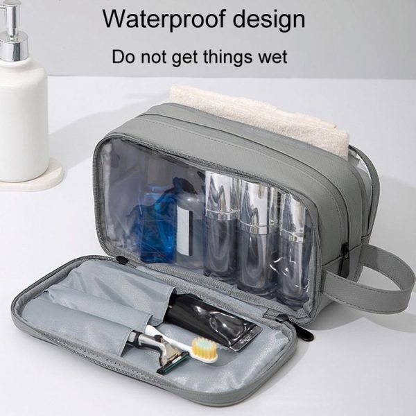 Portable Storage Wash Bag Traveling Wet And Dry Cosmetic Pack, Style: Black Small - Image 8