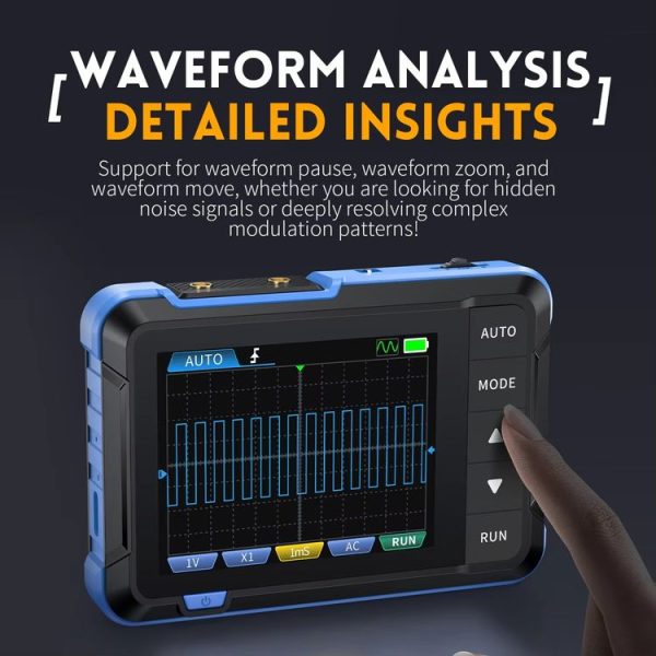 FNIRSI 2 In 1 Mini Portable Digital Oscilloscope Signal Generator, Set: Standard - Image 5