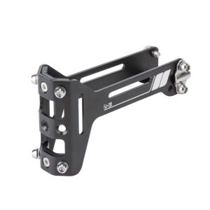 PROMEND FJJ-285 Water Bottle Cage Conversion Mount Aluminum Bicycle Cushion Dual Cup Holder Mounting Adapter, Color: Frosted Black