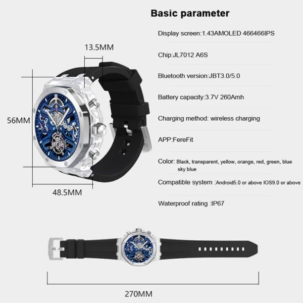 WS-37 1.43-Inch AMOLED IP67 Waterproof Health Monitoring Bluetooth Call Smart Watch (White) - Image 3