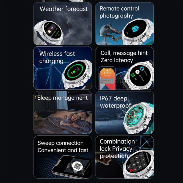 WS-37 1.43-Inch AMOLED IP67 Waterproof Health Monitoring Bluetooth Call Smart Watch (White) - Image 5