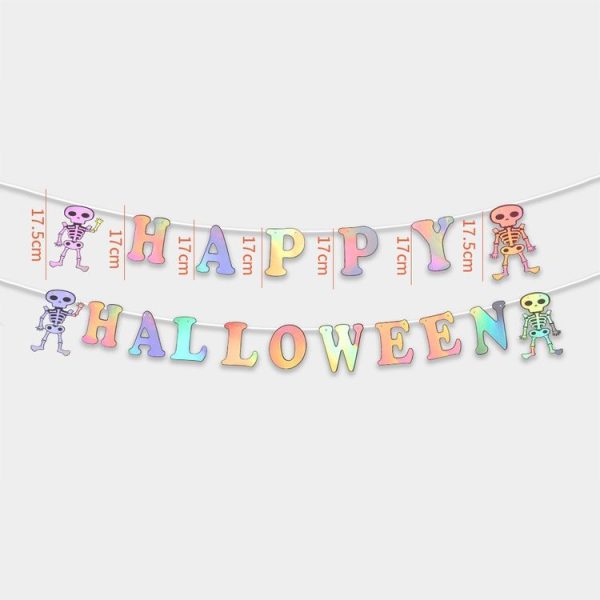 Halloween Party Letter Hanging Ornaments Decorative Flags Party Scene Decoration Props (Colorful) - Image 2