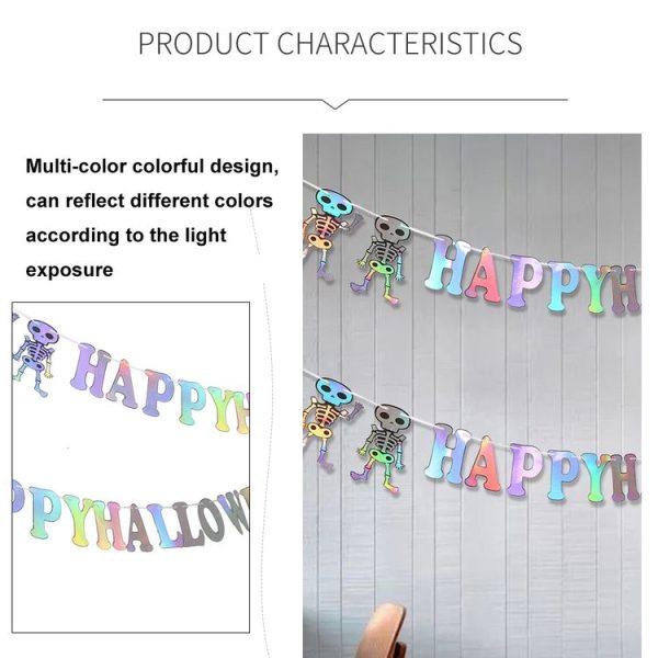 Halloween Party Letter Hanging Ornaments Decorative Flags Party Scene Decoration Props (Colorful) - Image 3