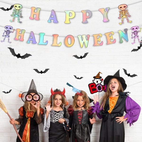 Halloween Party Letter Hanging Ornaments Decorative Flags Party Scene Decoration Props (Colorful) - Image 5