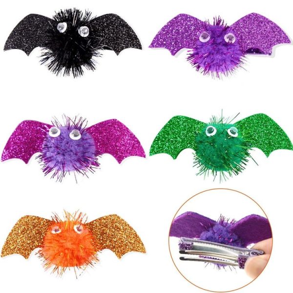 1pair Halloween Bat Hairpin Children Costume Headdress (Black) - Image 3