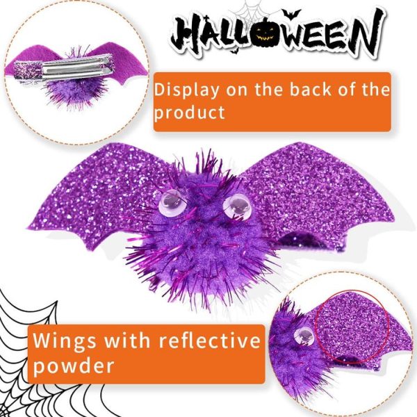 1pair Halloween Bat Hairpin Children Costume Headdress (Black) - Image 4