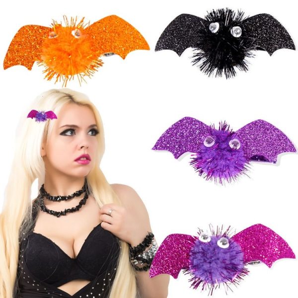 1pair Halloween Bat Hairpin Children Costume Headdress (Black) - Image 5