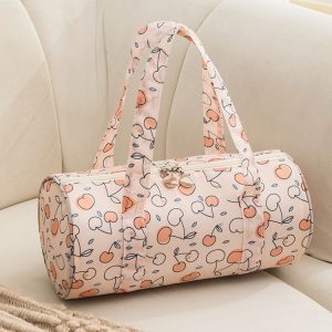 Traveling Large Capacity Underwear Storage Bag Cute Portable Travel Bra Bags, Style: Cherry