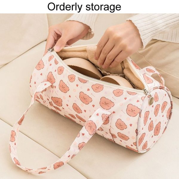Traveling Large Capacity Underwear Storage Bag Cute Portable Travel Bra Bags, Style: Cherry - Image 8