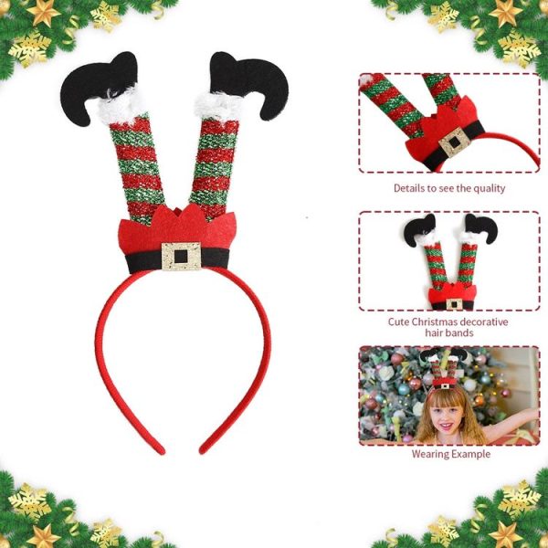 3D Cartoon Christmas Headband Christmas Party Decorations, Color: Clown Hat - Image 4
