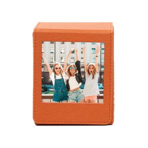 Portable Photo Display Storage Game Card Box For SQ (Brown)