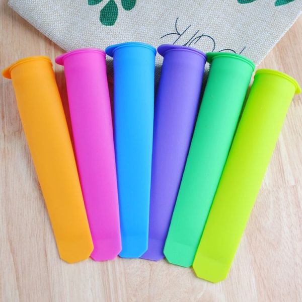 6Colors / Set Food Grade Long Silicone Popsicle Ice Cream Molds - Image 2