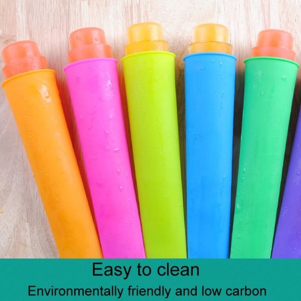 6Colors / Set Food Grade Long Silicone Popsicle Ice Cream Molds - Image 5