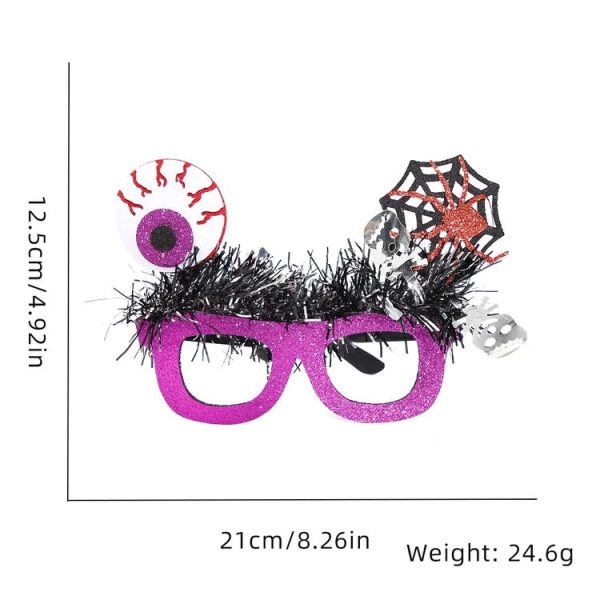 Halloween Party Decoration Glasses Masquerade Costume Props Spider Eyeball Skull - Image 2