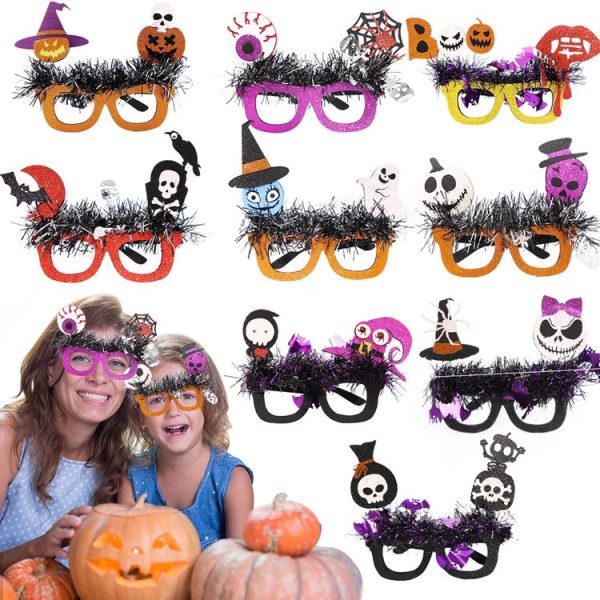 Halloween Party Decoration Glasses Masquerade Costume Props Spider Eyeball Skull - Image 3