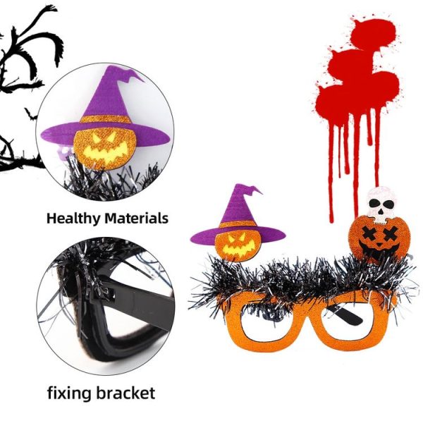 Halloween Party Decoration Glasses Masquerade Costume Props Spider Eyeball Skull - Image 4