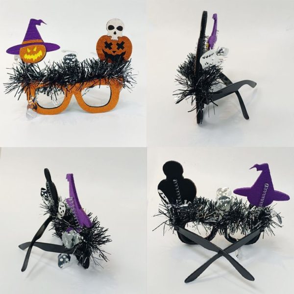 Halloween Party Decoration Glasses Masquerade Costume Props Spider Eyeball Skull - Image 5