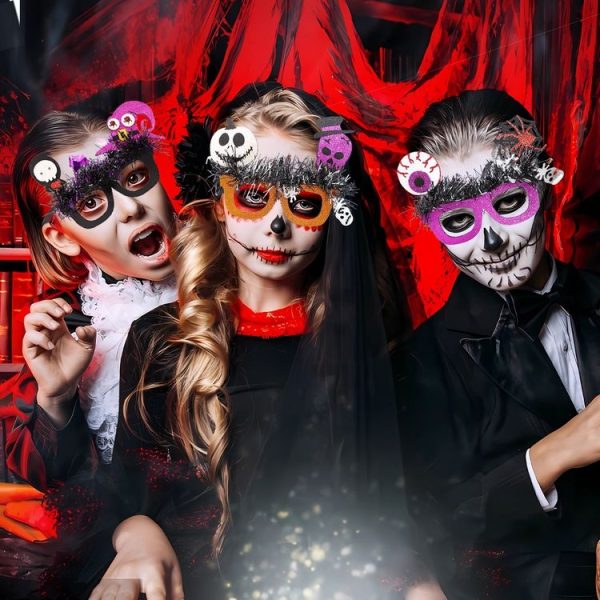 Halloween Party Decoration Glasses Masquerade Costume Props Spider Eyeball Skull - Image 7