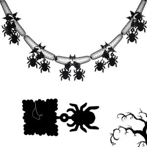 3m Halloween Honeycomb Garland Pendant Spider Bat Party Flag Scene Layout Props (Spider)