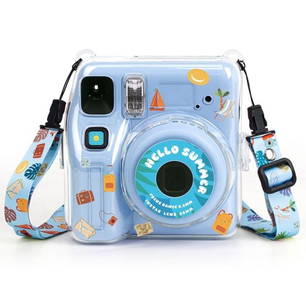 Fujifilm instax mini SE Photo Bag Crystal Case Shoulder Strap Rope Sticker Set (Purple Pet Dog) - Image 4