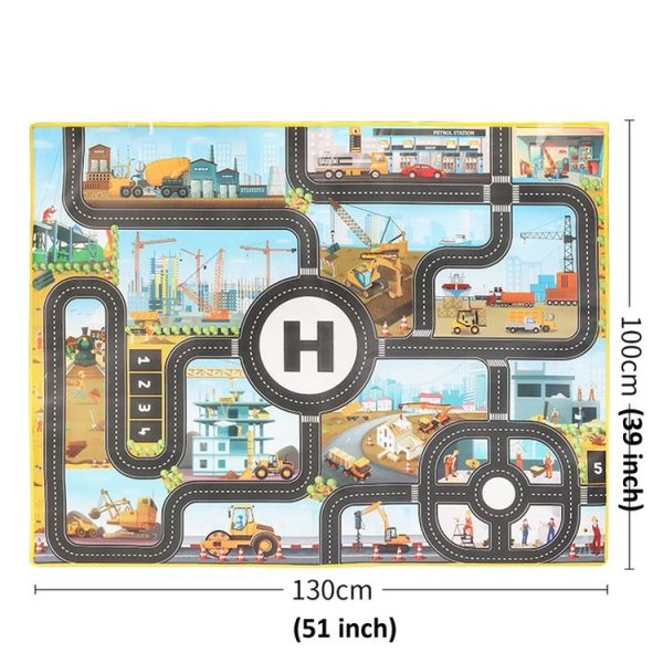 130 x 100cm Engineering Parking Scene Play Mat Outdoor Picnic Beach Mat - Image 10