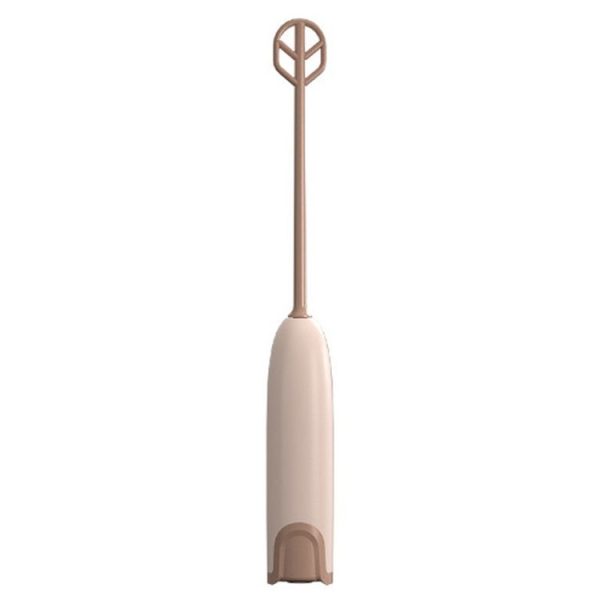Handheld Electrical Milk Powder Mixer Children Complementary Food Making Stirring Stick (Brown)
