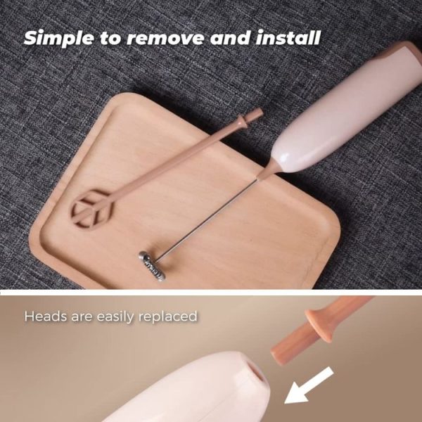 Handheld Electrical Milk Powder Mixer Children Complementary Food Making Stirring Stick (Brown) - Image 4