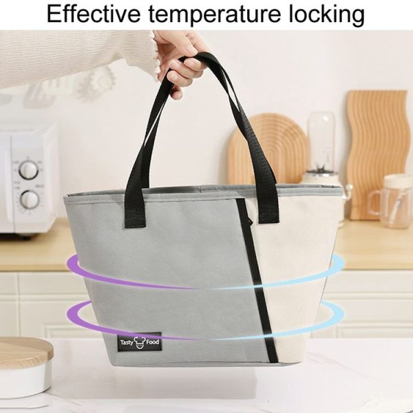 Portable Handheld Insulated Lunch Pack Outdoor Picnic Bento Bag (Black) - Image 4