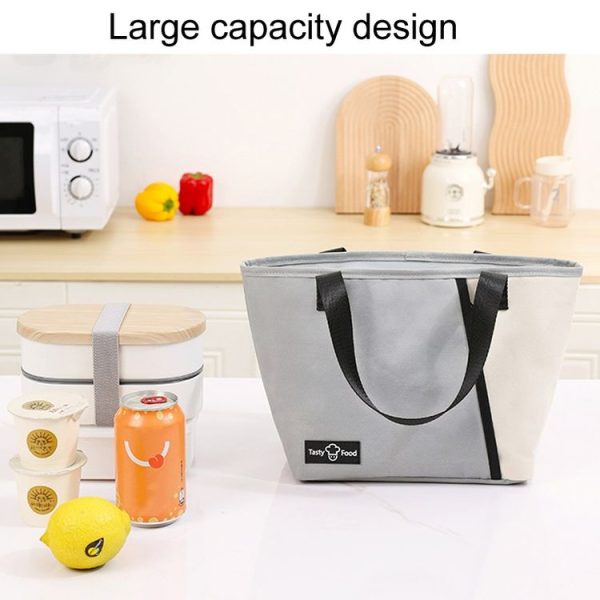 Portable Handheld Insulated Lunch Pack Outdoor Picnic Bento Bag (Black) - Image 5
