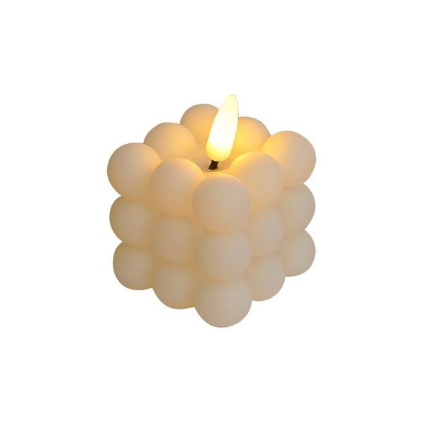 LED Geometry Electronic Candle Light Bedroom Atmosphere Ornaments Photo Props (Dots) - Image 4