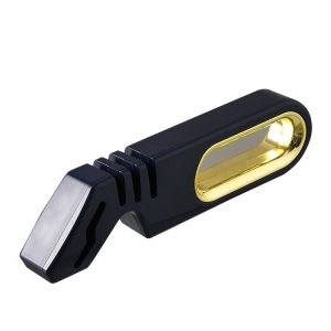 4 In 1 Knife Sharpener 4-Stage Kitchen Quick Sharpening Stone Manual Sharpening Tool (Dark Blue)