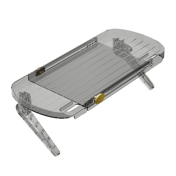 No Punching TV Set-top Box Adjustable Storage Shelf Monitor Computer Screen Holder Router Hanger (Grey)
