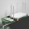 No Punching TV Set-top Box Adjustable Storage Shelf Monitor Computer Screen Holder Router Hanger (Grey) - Image 2
