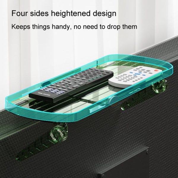 No Punching TV Set-top Box Adjustable Storage Shelf Monitor Computer Screen Holder Router Hanger (Grey) - Image 7
