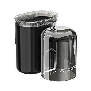 Washing Cup Toothbrush Holder Wall Mounted Home Bathroom Multifunctional Storage Rack (Transparent Black)