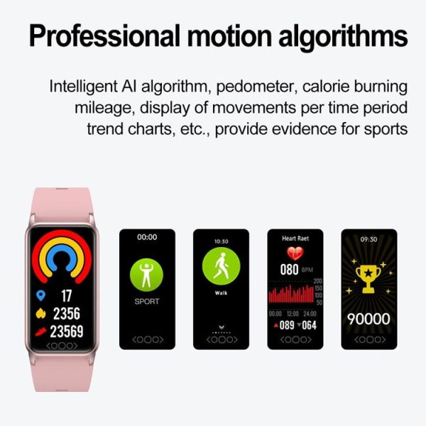 Uric Acid Blood Lipid Noninvasive Blood Sugar Heart Rate Oxygen Temperature Monitoring Smart Healthy Sports Bracelet (Black) - Image 15